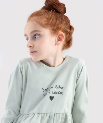 سارافون تابستانی پنبه ای سبز دریایی