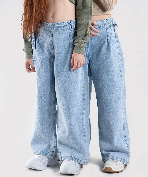 شلوار بگ جین دخترانه