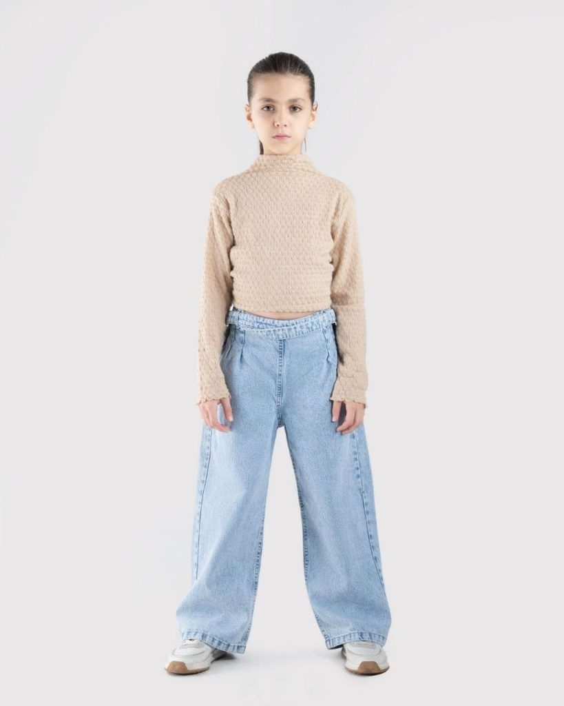 گالری شلوار بگ جین دخترانه عکس اول