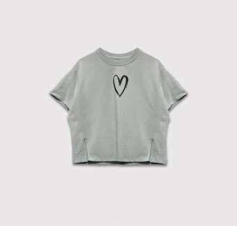 کراپ دخترانه بچه گانه خاکستری