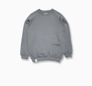 بلوز دورس سه نخ طرح ساده کد 01 خاکستری