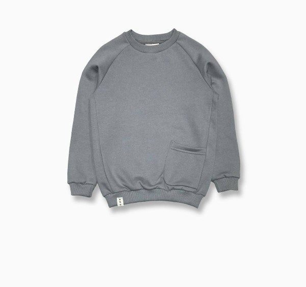 بلوز دورس سه نخ طرح ساده کد 01 خاکستری