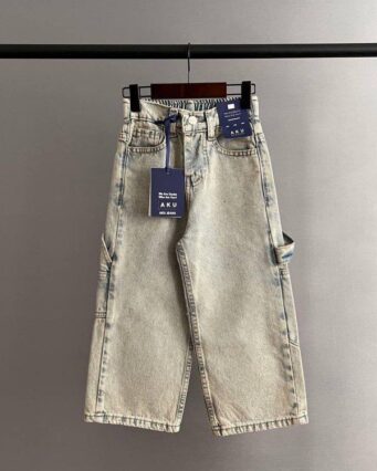 شلوار بگ جین خاکی رنگ کد 01 - تصویر 2