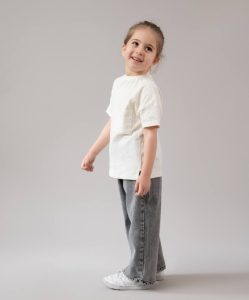 گالری شلوار جین دخترانه زغالی کد 01