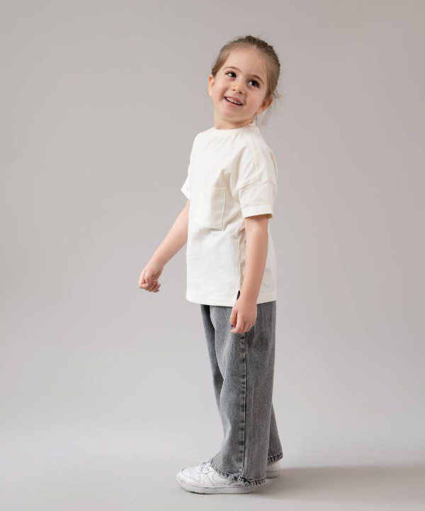 گالری شلوار جین دخترانه زغالی کد 01