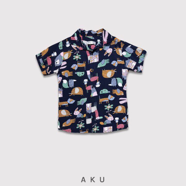 پیراهن هاوایی طرح جنگل شب