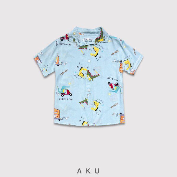 پیراهن هاوایی طرح دایناسور اسکت سوار