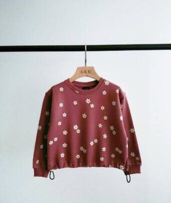 کراپ دورس آستین دار بهار شرابی