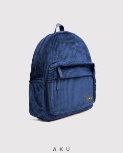 کوله پشتی مخملی آبی