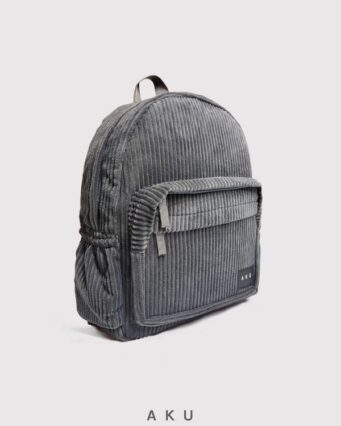 کوله پشتی مخملی خاکستری