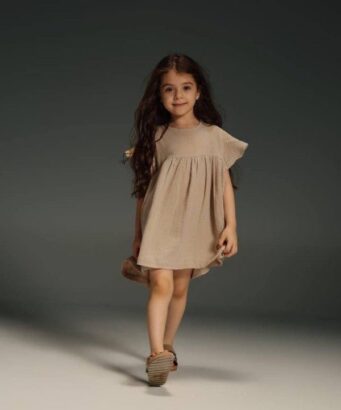 سارافون رنگی موسلین عاجی رنگ