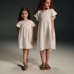 سارافون رنگی موسلین سفید