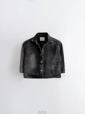 پیراهن جین تک جیب AKU زغالی