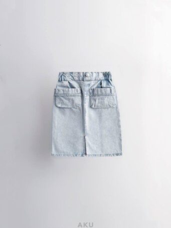 دامن جین دو جیب AKU آبی روشن
