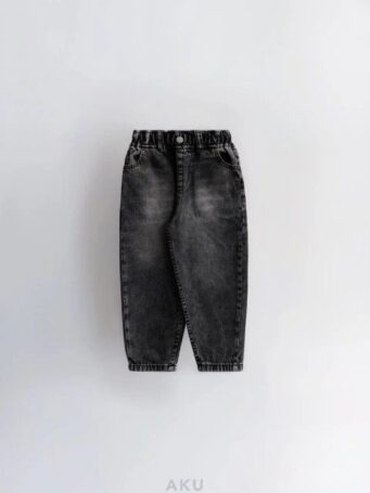 شلوار جین بگ کمر کش خمره ای مشکی