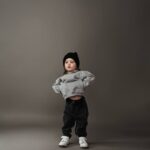 شلوار مام فیت جین مشکی کمر کشی