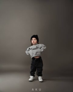 شلوار مام فیت جین مشکی کمر کشی