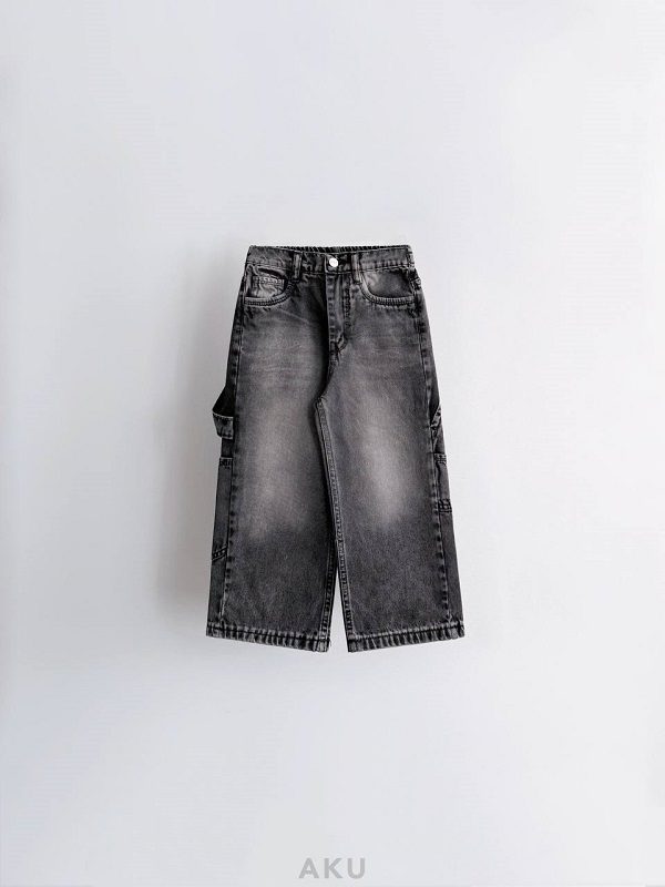 شلوار جین بگ بند دار مشکی