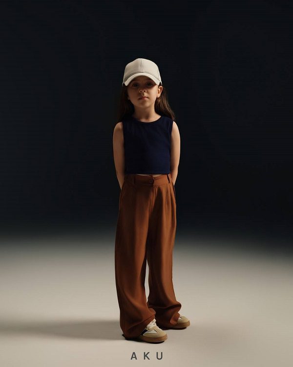 شلوار پارچه ای بگ دخترانه