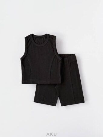 ست راحتی کبریتی دخترانه مشکی