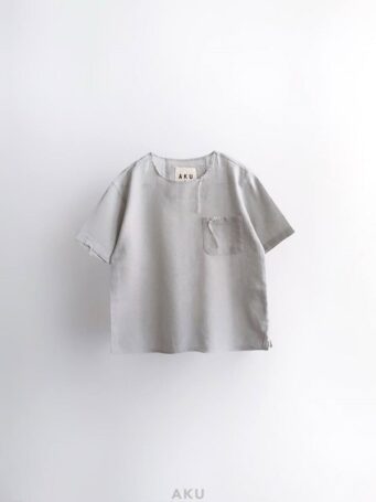 تیشرت کنفی بند دار نقره ای