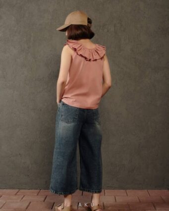 گالری اول شلوار وایلد لگ جین سرمه ای