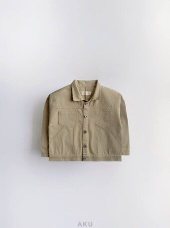 کت دو جیب کتان قهوه ای