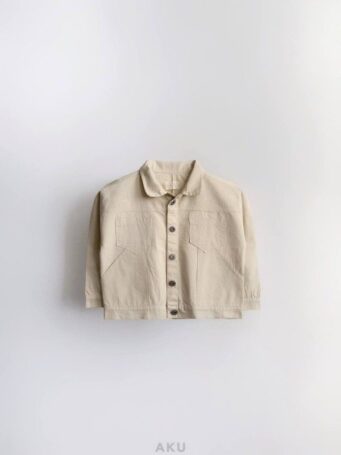 کت دو جیب کتان کرمی