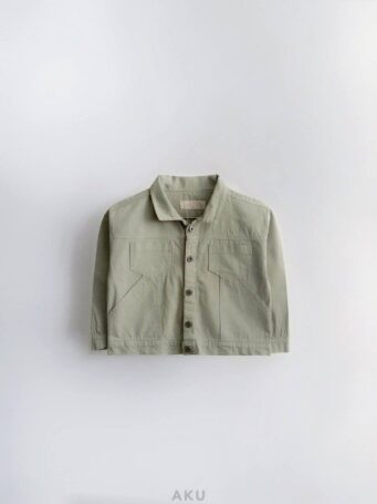 کت دو جیب کتان سیز لیمویی رنگ