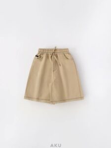 شلوارک کتان دخترانه نسکافه ای