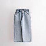 شلوار جین نیم بگ آبی روشن