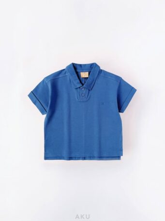 تیشرت یقه دار لاکرا آبی