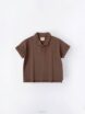 تیشرت یقه دار لاکرا قهوه ای