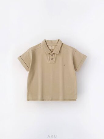 تیشرت یقه دار لاکرا نسکافه ای