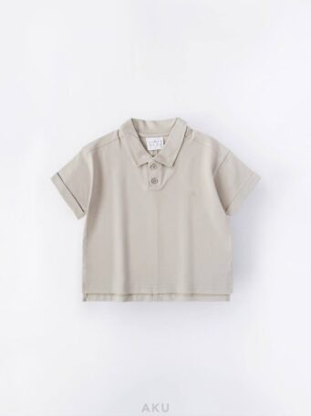 تیشرت یقه دار لاکرا استخونی