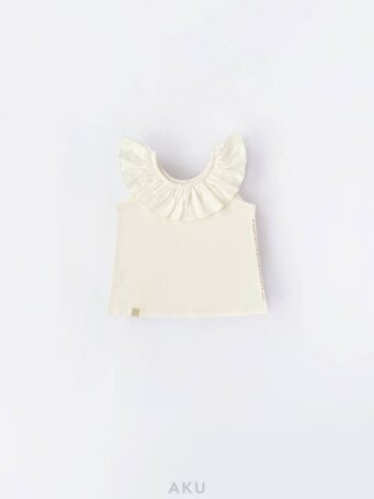 تاپ یقه چین دار موزی