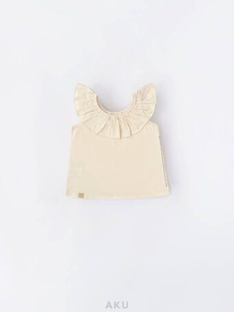 تاپ یقه چین دار استخونی