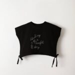 کراپ مشکی بند دار