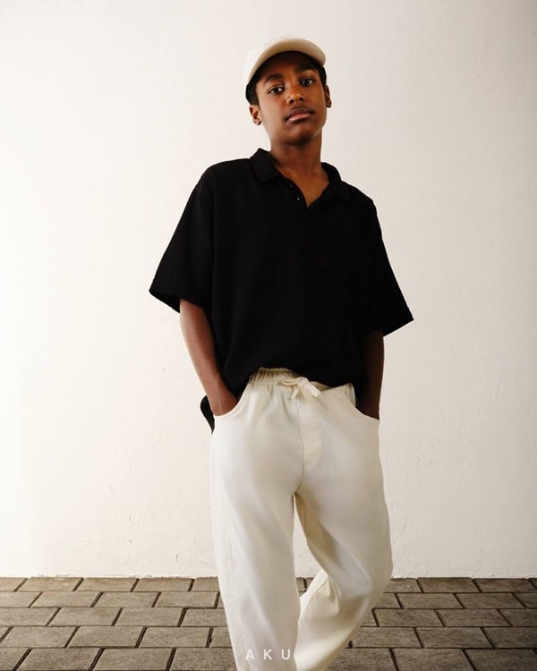 تصویر اول پیراهن کنفی مشکی