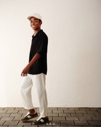 تصویر سوم پیراهن کنفی مشکی