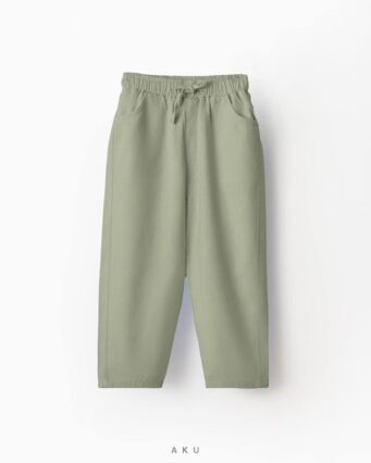 شلوار لینن بچه گانه سبز