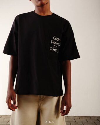 گالری اول تیشرت تک جیب گلدوزی مشکی