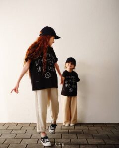 استایل تیشرت سینگل دخترانه مشکی