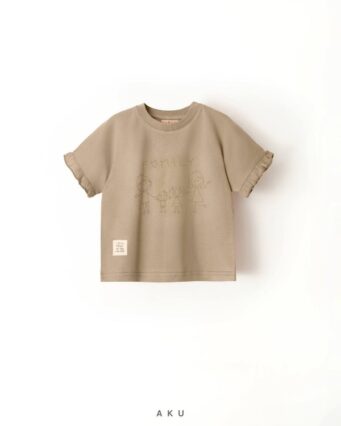 تیشرت دخترانه گلدوزی AKU سبز