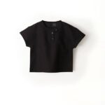 پیراهن لینن کنفی مشکی AKU