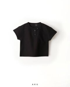 پیراهن لینن کنفی مشکی AKU