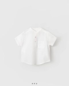 پیراهن دکمه دار سفید AKU