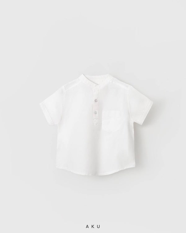 پیراهن دکمه دار سفید AKU