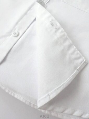 تصویر آستین پیراهن سفید نخی AKU