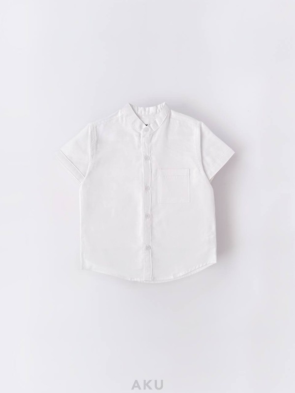 پیراهن سفید نخی AKU